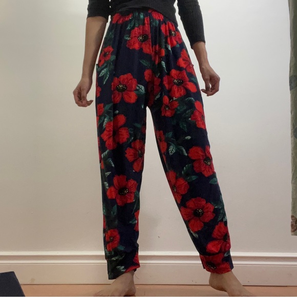 FLORAL STRETCHY PANTS - Picture 4 of 6